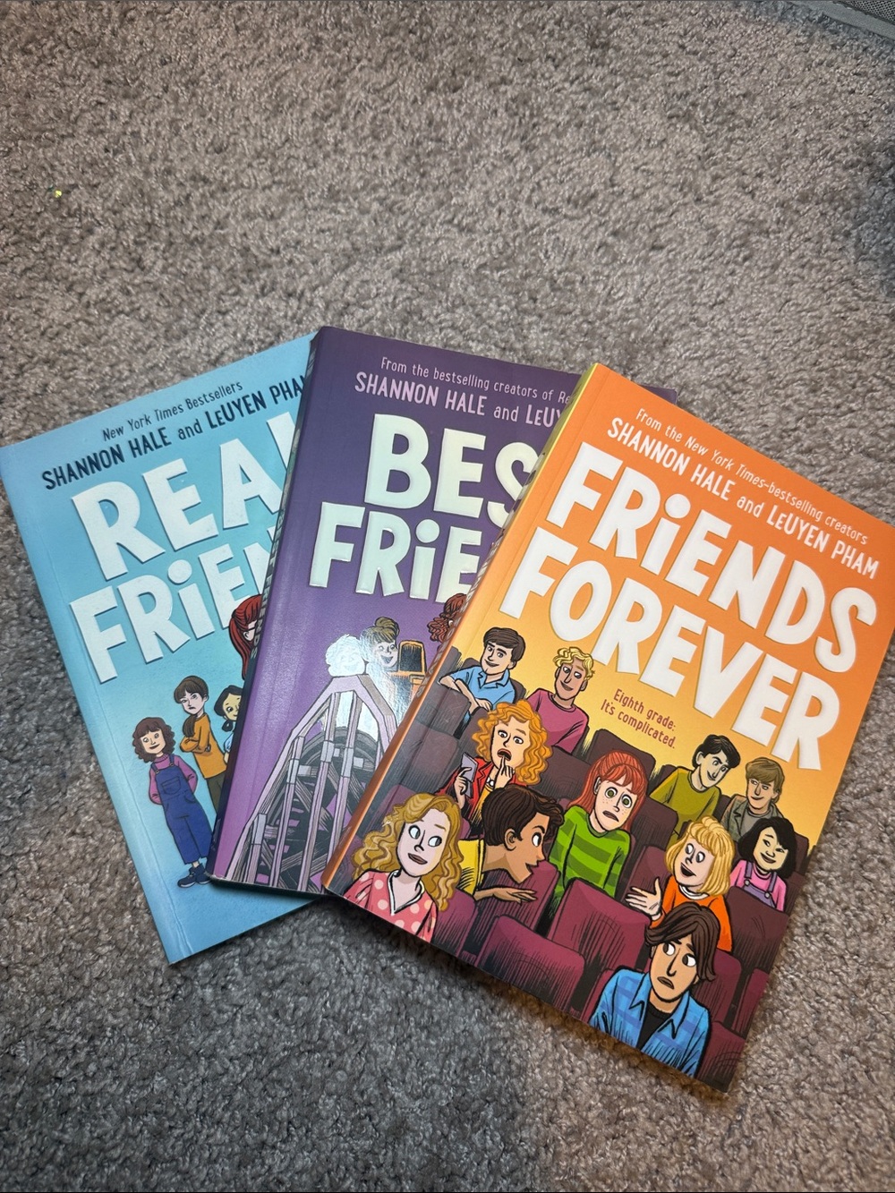 Friends Forever Trilogy Paperback Set - Bright Orange, Purple, Blue Covers